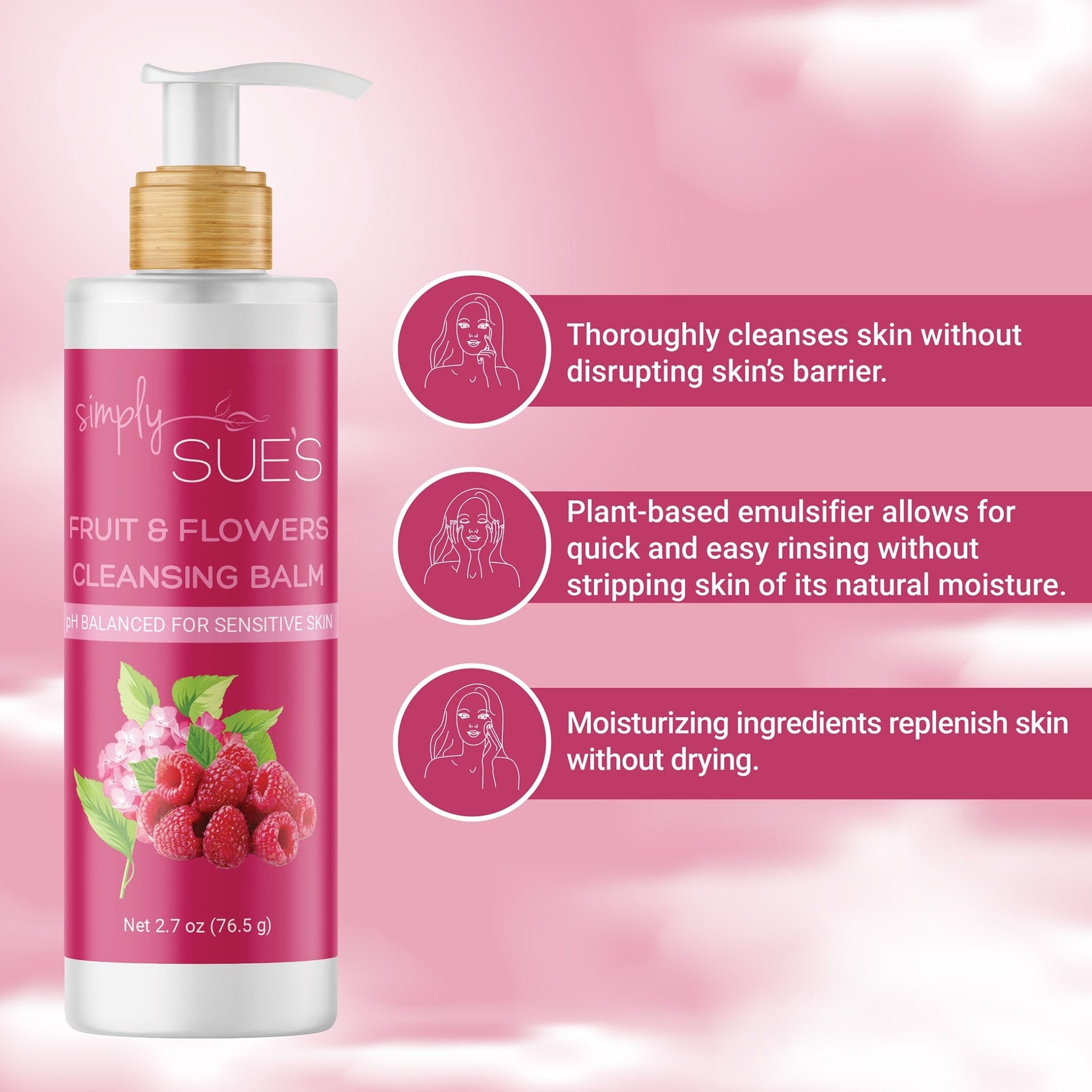 Graphic showing the benefits of using Simply Sue&