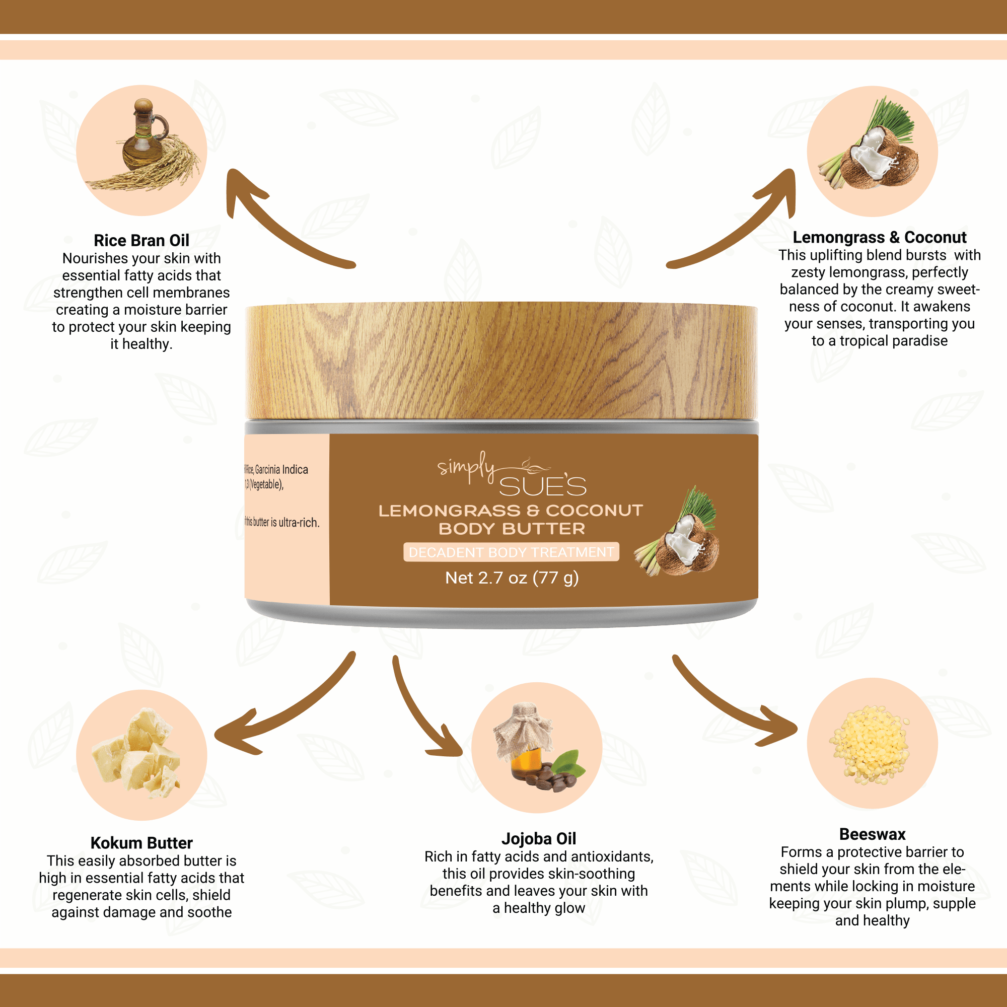 Lemongrass & Coconut Body Butter, Simply Sue&