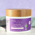 Lavender body polish, exfoliating sugar scrub that smooths dry skin, in a white jar with bamboo lid