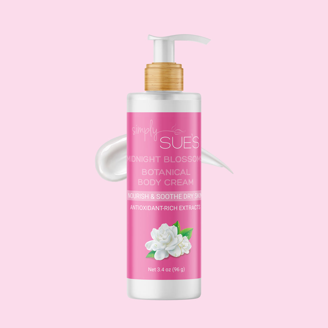 Simply Sue’s Midnight Blossom Body Cream, Waterless formulation for dry skin 